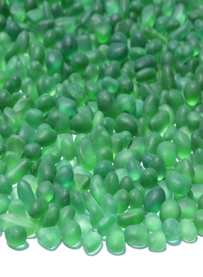 QYGL Sea Glass Stones - 2.9LB/46.4oz Green Frosted Glass Pebbles Gemstones - Perfect for Aquarium Rocks, Fish Tank Gravel, Vase Fillers, Seaglass DIY Crafts, and Home Decor - Image 1